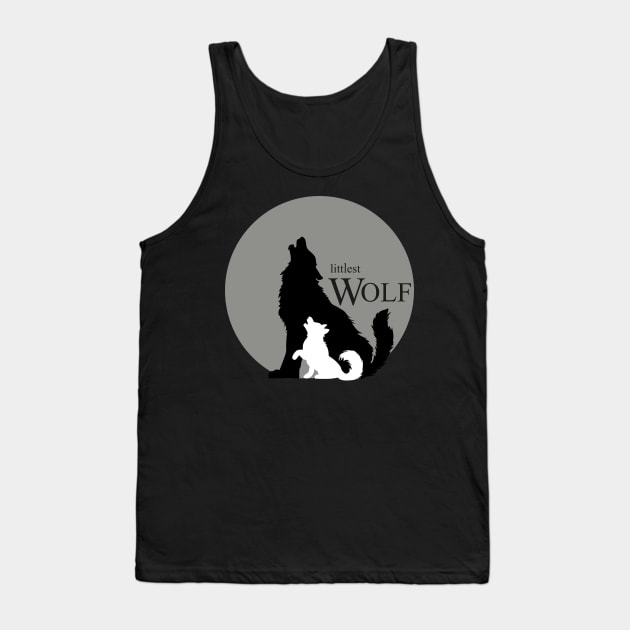 Littlest Wolf Tank Top by colouredwolfe11